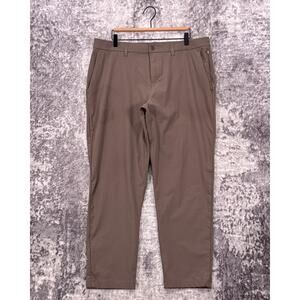 Lululemon Commission Pants 38 x 29 Mens Gray Brown Warpstreme